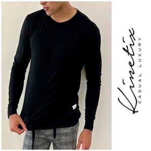 KINETIX - NWT -Men's Sz 3X Casual Luxury Long-Sleeve Crewneck Lightweight Shirt